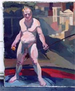 Painting (detail) by Ewing Paddock – 6ft x 5ft - model David Windle.