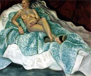 Painting by Lee Robinson – 6ft x 5ft - after Manet's 'Olympia.'