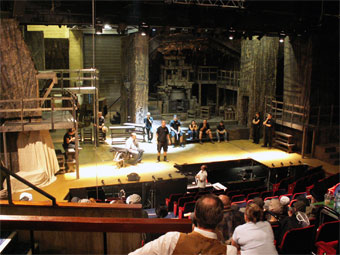 Harlow Playhouse. Oliver Design - Malvern Hostick Copyright ©. Technical rehearsal.