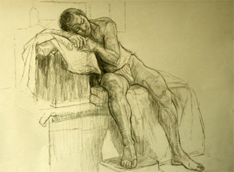 Joan Hargreaves Life Drawing Copyright Malvern Hostick All rights reserved