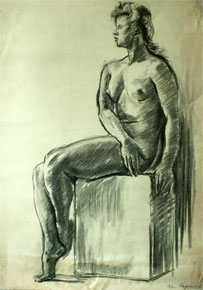 Joan Hargreaves Life Drawing Copyright Malvern Hostick All rights reserved