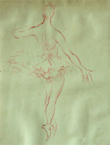 Joan Hargreaves Ballet Illustration Copyright Malvern Hostick All rights reserved