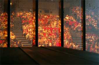 Harlow Playhouse. Oliver Design - Malvern Hostick Copyright ©. Performance. Workhouse Gates.