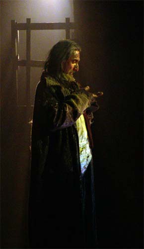 Harlow Playhouse. Oliver Design - Malvern Hostick Copyright ©. Performance. Tucker Stevens as Fagin.