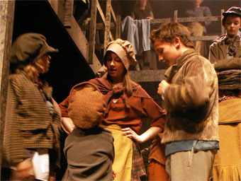 Harlow Playhouse. Oliver Design - Malvern Hostick Copyright ©. Technical rehearsal.