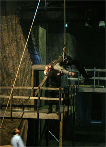 Harlow Playhouse. Oliver Design - Malvern Hostick Copyright ©. Technical rehearsal.