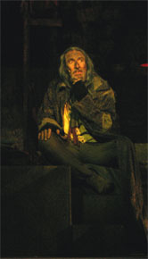 Harlow Playhouse. Oliver Design - Malvern Hostick Copyright ©. Rehearsal. Tucker Stevens as Fagin.