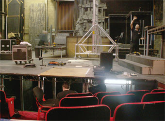 Harlow Playhouse. Design - Malvern Hostick. Oliver. De rigging set.